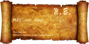 Mózer Bea névjegykártya